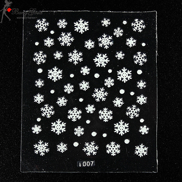 Christmas Snowflakes Snowmen Nail Art Stickers Decals